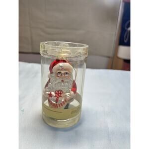 Greenbrier Christmas House Blown Glass Ornament Santa Claus w/ Christmas Wreath